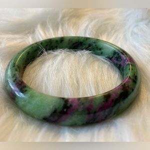 Natural Ruby Zoisite Crystal Bangle size 62